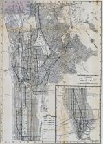 Manhattan and The Bronx Map, New York City 1941